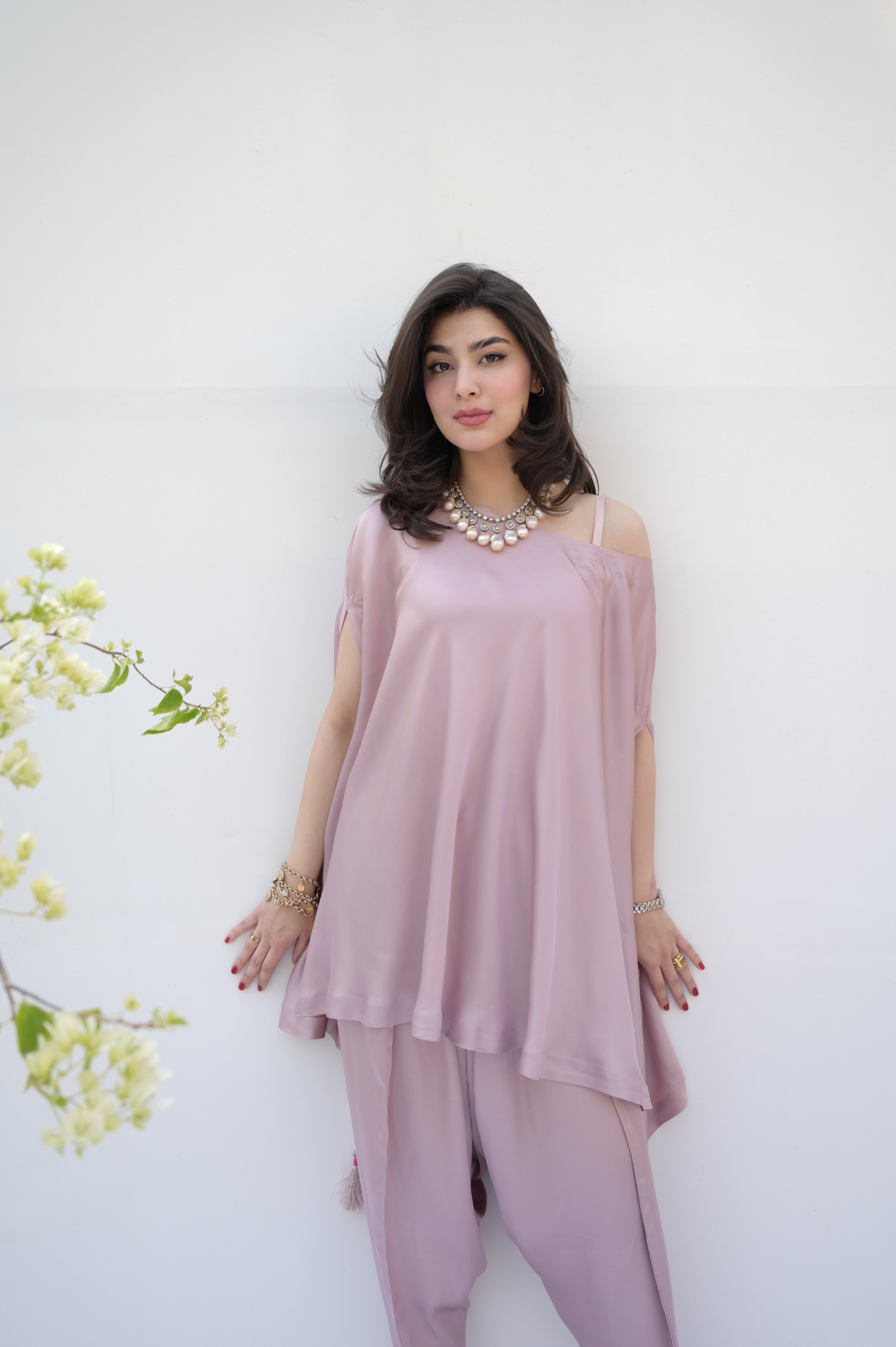 Dusty Pink Drape set