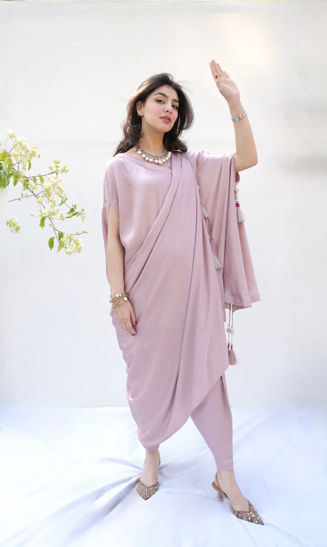 Dusty Pink Drape set